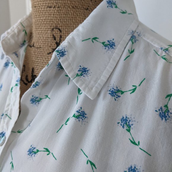 🛍️ BUNDLE ONLY | Jane and Delancey blue floral blouse small - Picture 2 of 11
